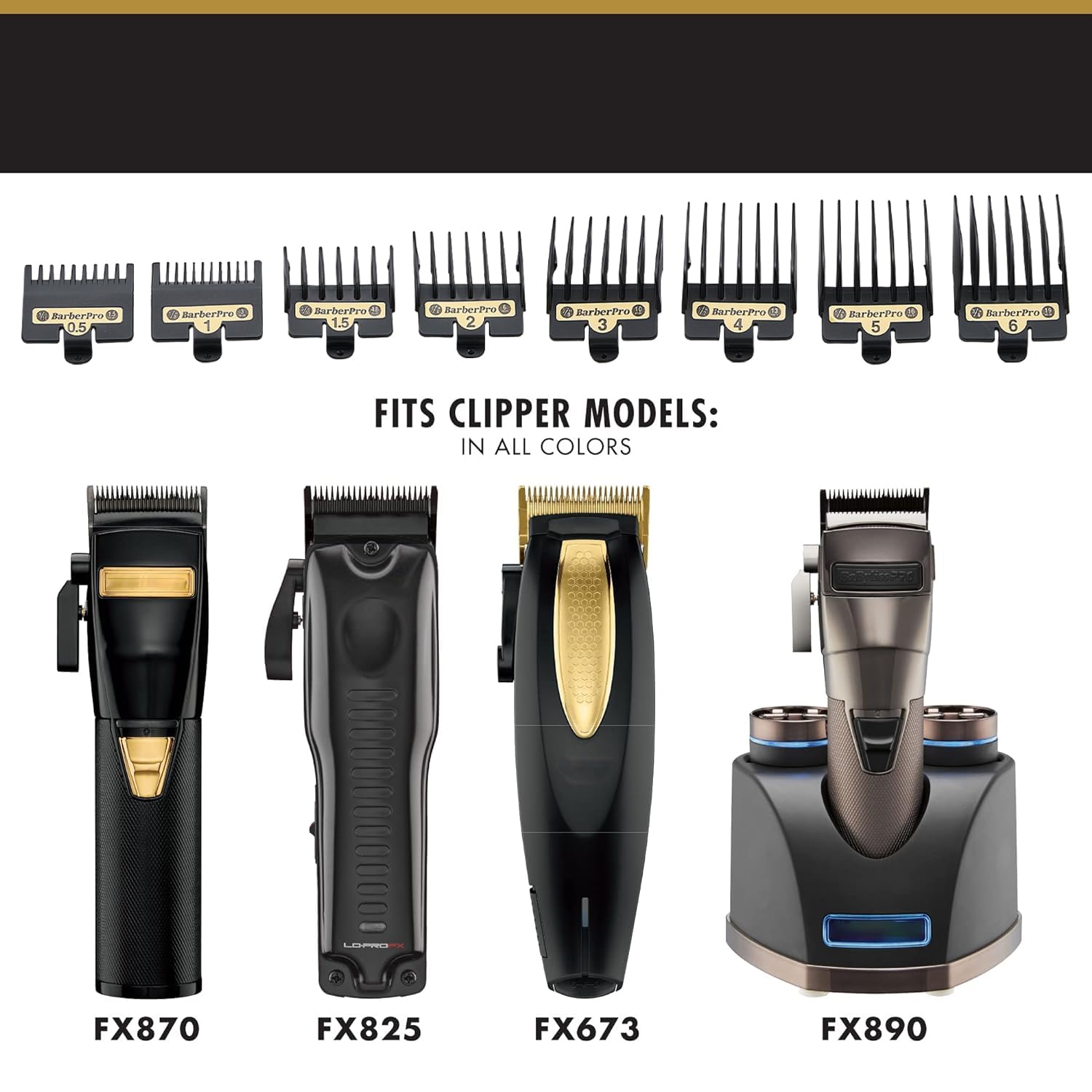 Audoc guide comb attached to BaBylissPRO FX870 showing secure fit