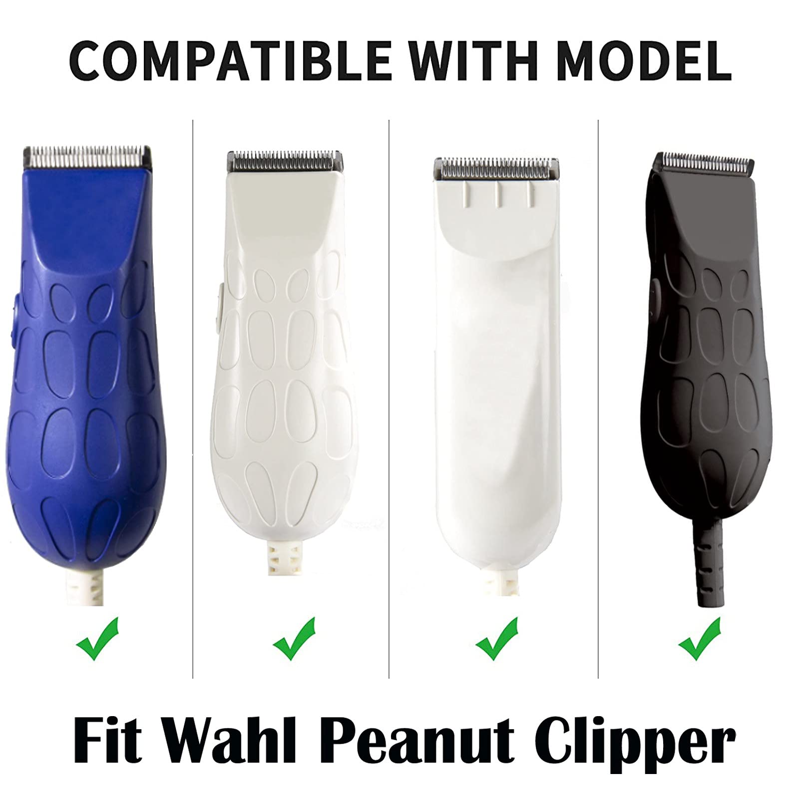 Audoc blades installed on a Peanut clipper demonstrating quick snap-on replacement