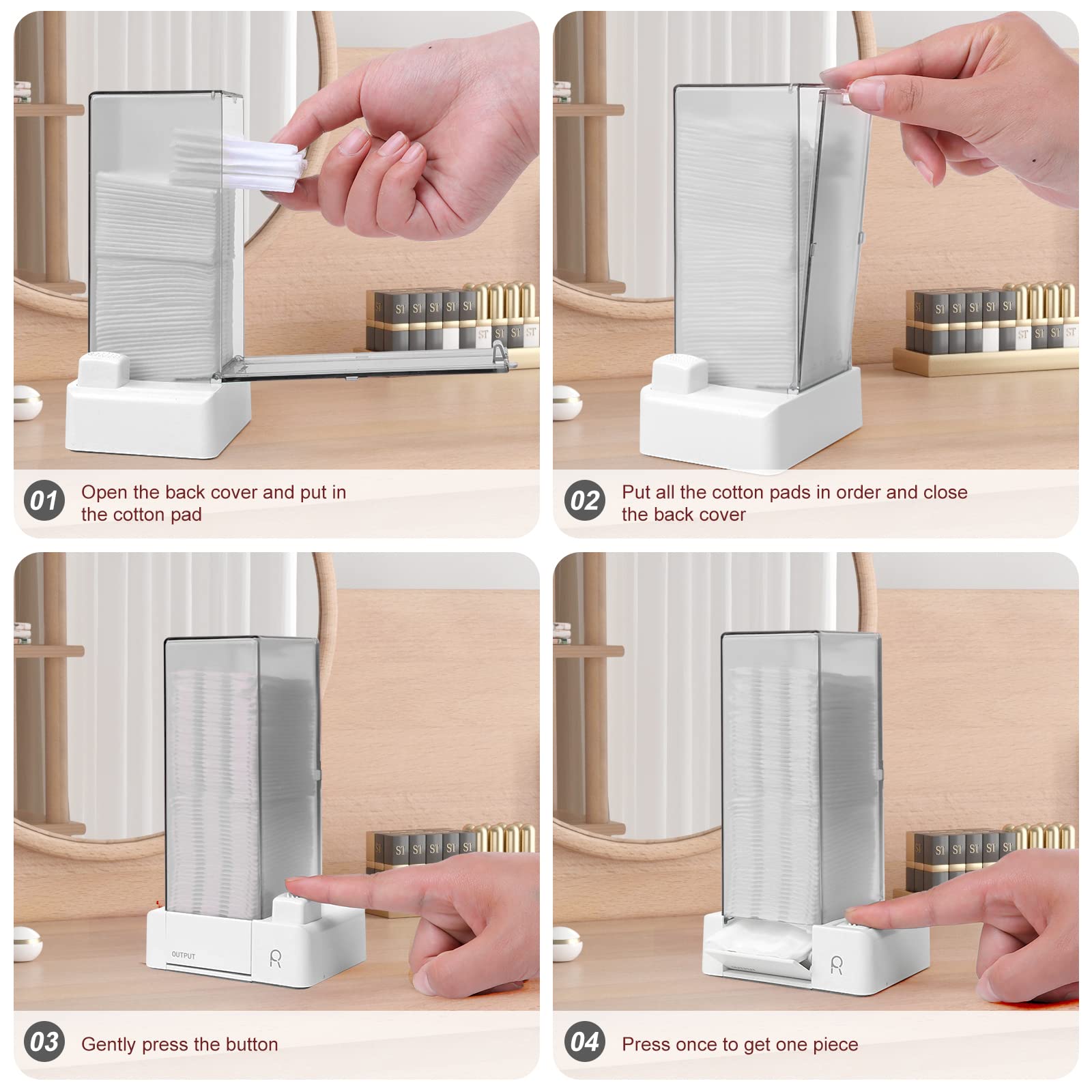Aukiron open back loading access displays easy refill benefit