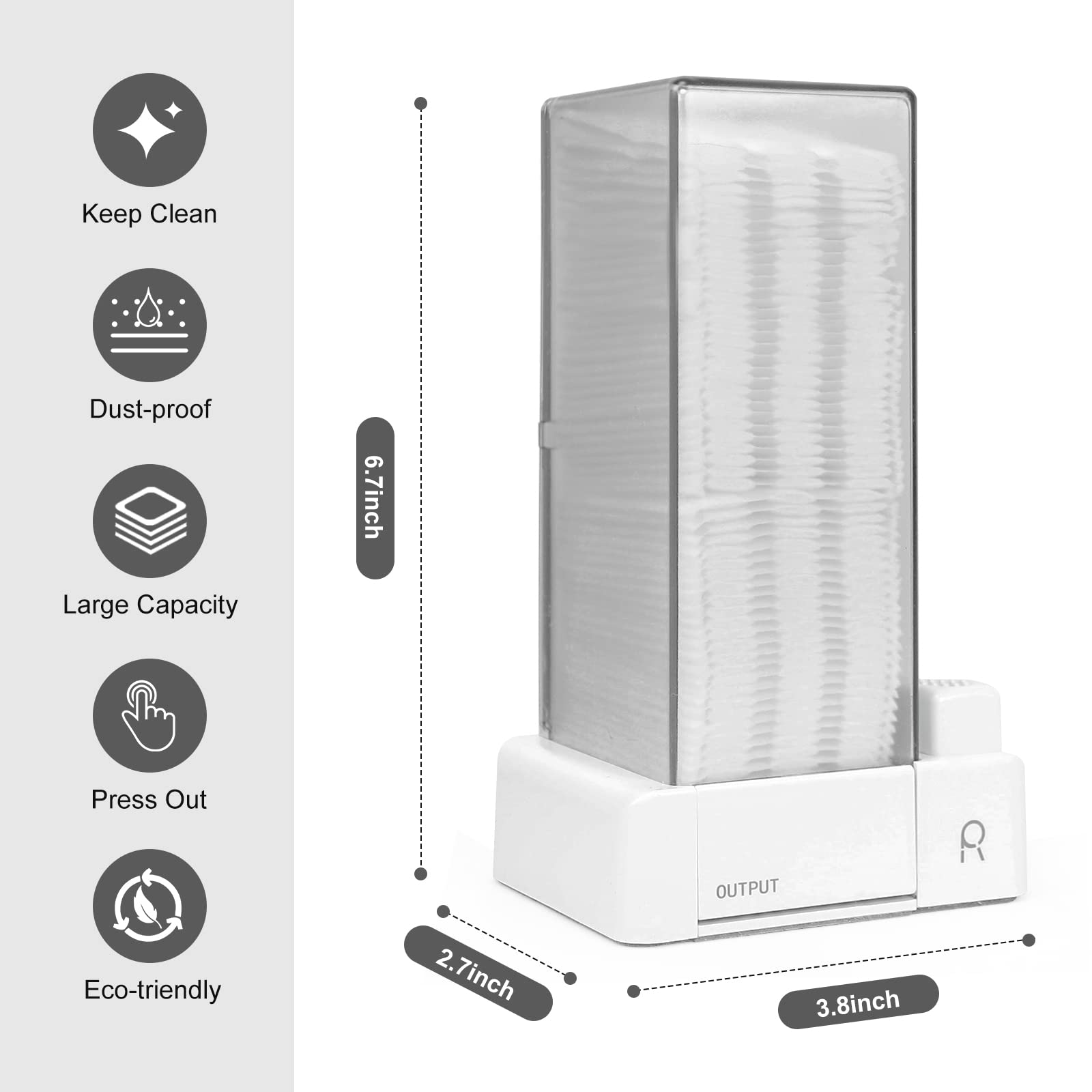 Aukiron top press mechanism closeup highlights one-press dispensing convenience