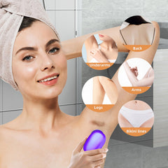 Aumtuw mini shaver in hand demonstrating easy one-button operation and control