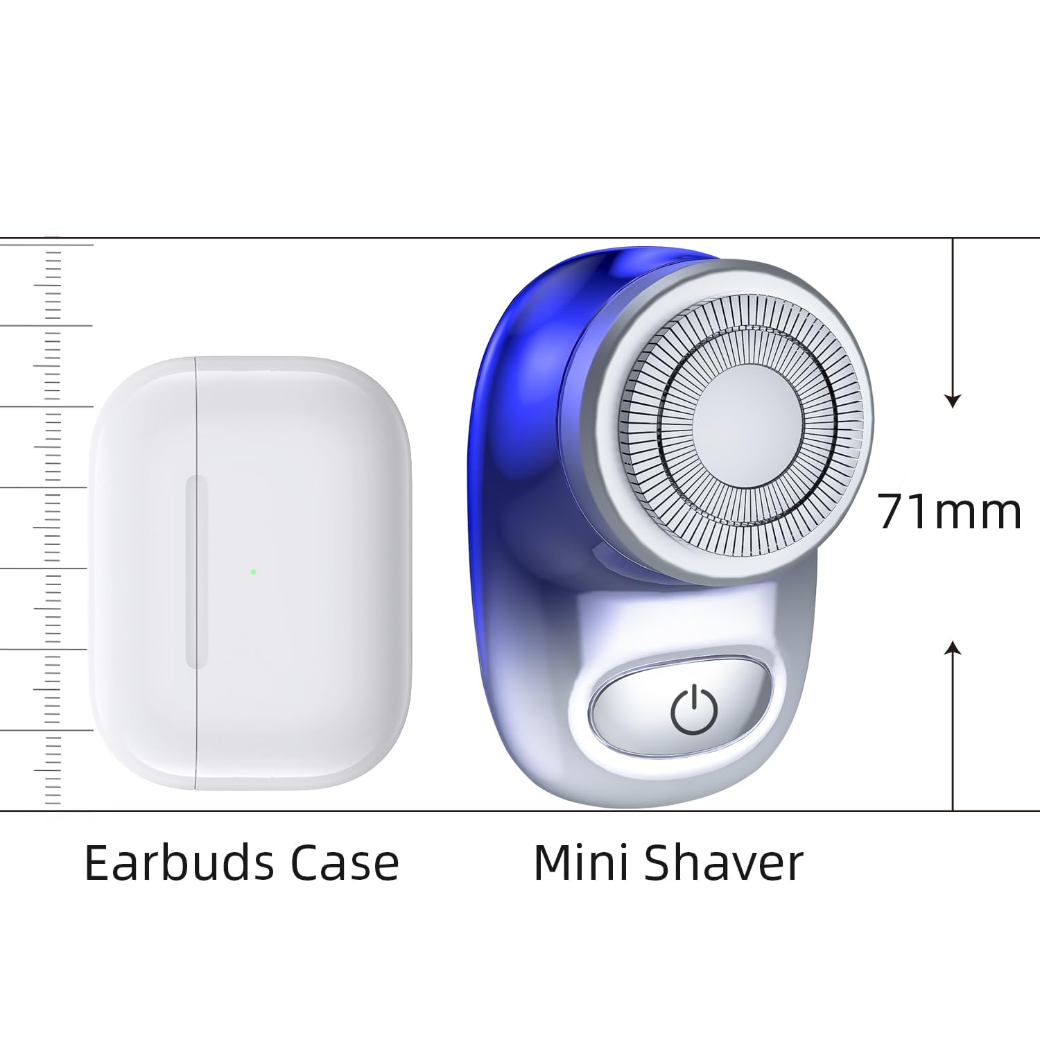 Aumtuw mini shaver beside Type-C cable showing fast convenient charging