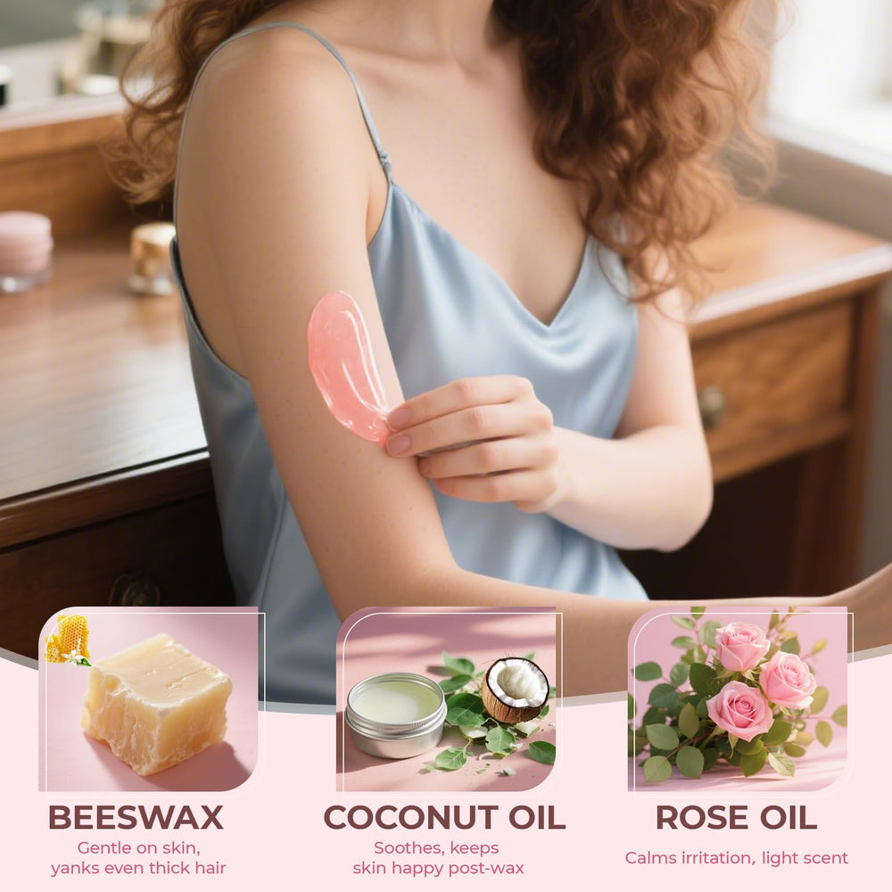 Auperwel post-wax smooth leg lifestyle photo shows lasting hair-free results