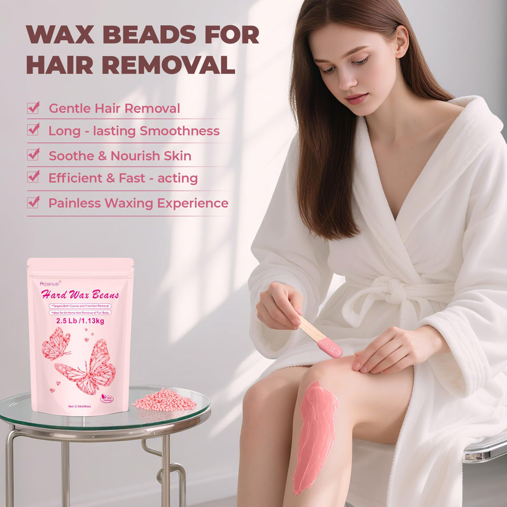 Auperwel wax strip removal at bikini area reduces irritation when done properly