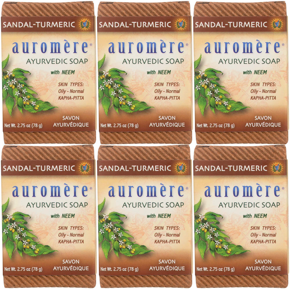 Auromere bar front packaging showing natural ingredients and eco benefit