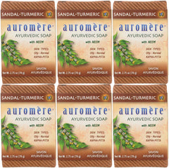 Auromere bar front packaging showing natural ingredients and eco benefit