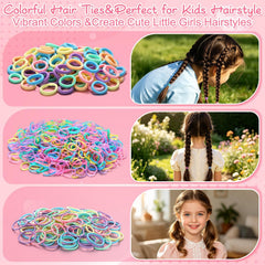auroray baby and cotton hair ties arranged for gentle-hold benefit