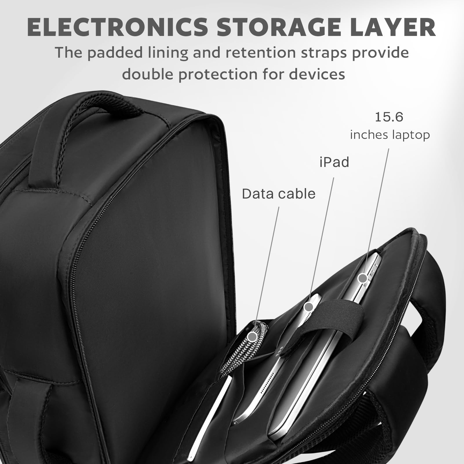 AUROTIER side pocket holding a curling iron for convenient storage