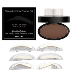AURVAA brow stamp kit front packaging showing contents and quick result