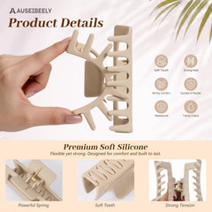 Auseibeely clip gripping thick curly hair for reliable all-day hold
