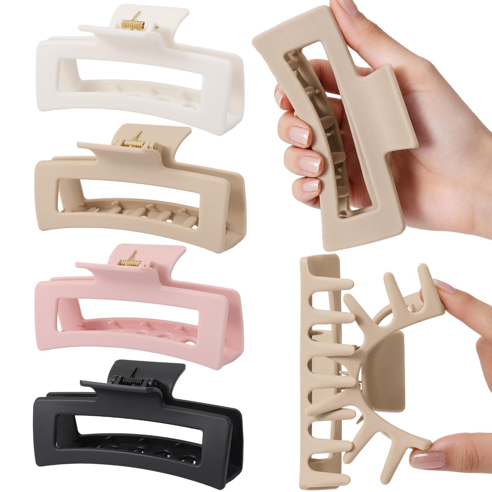 Auseibeely front view of four silicone clips showing durable set benefit