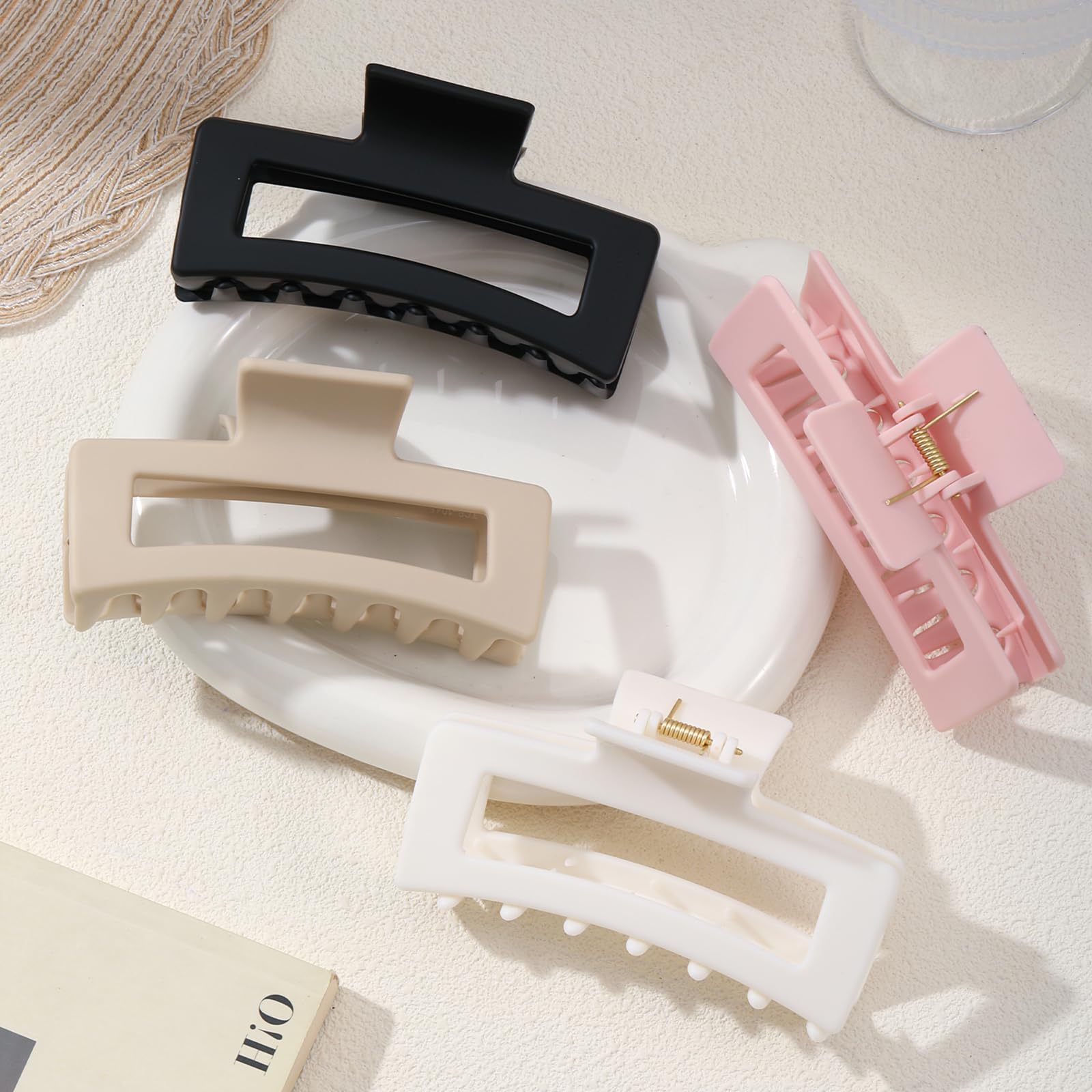 Auseibeely clips on a vanity displaying elegant, everyday styling options