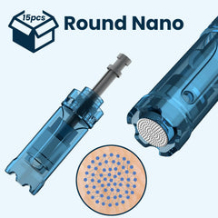 AUSGOOD close-up of 0.25mm nano needle tip demonstrating precise gentle exfoliation