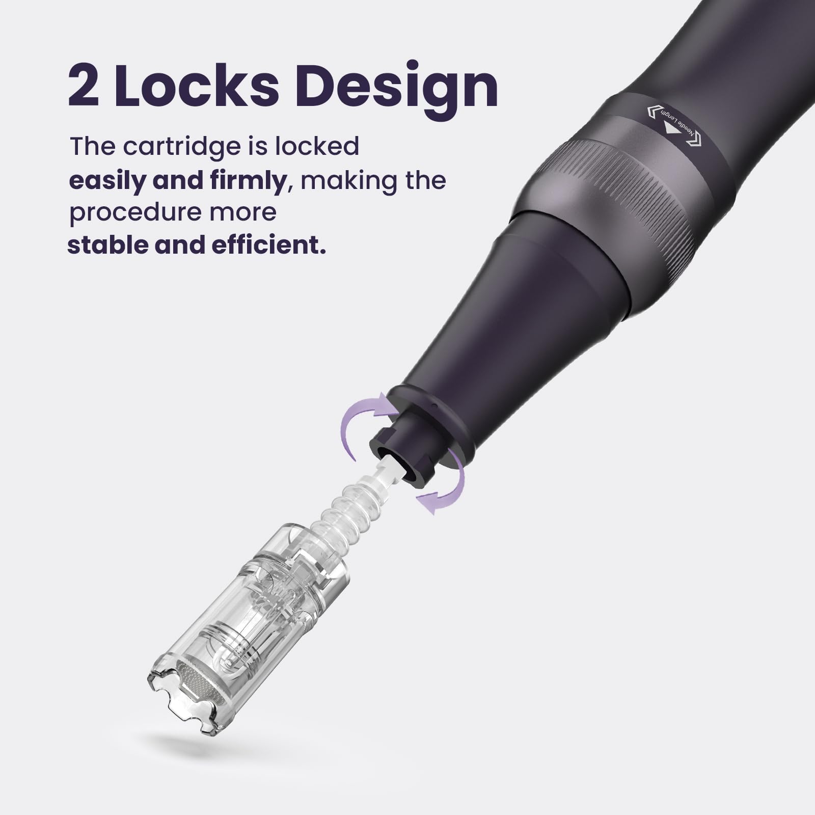 AUSGOOD twist-lock detail demonstrating secure cartridge fit for steady control