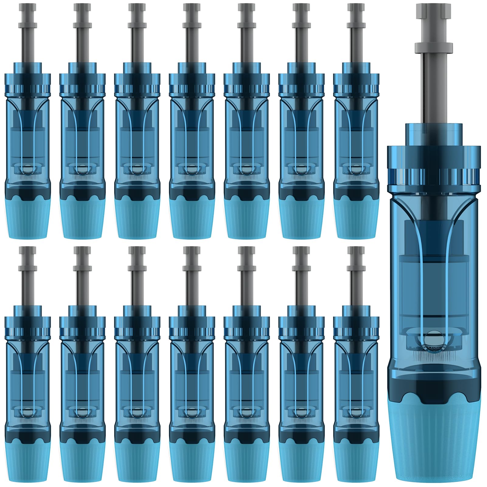 AUSGOOD front packaging showing 15 microneedling cartridges, promotes convenience