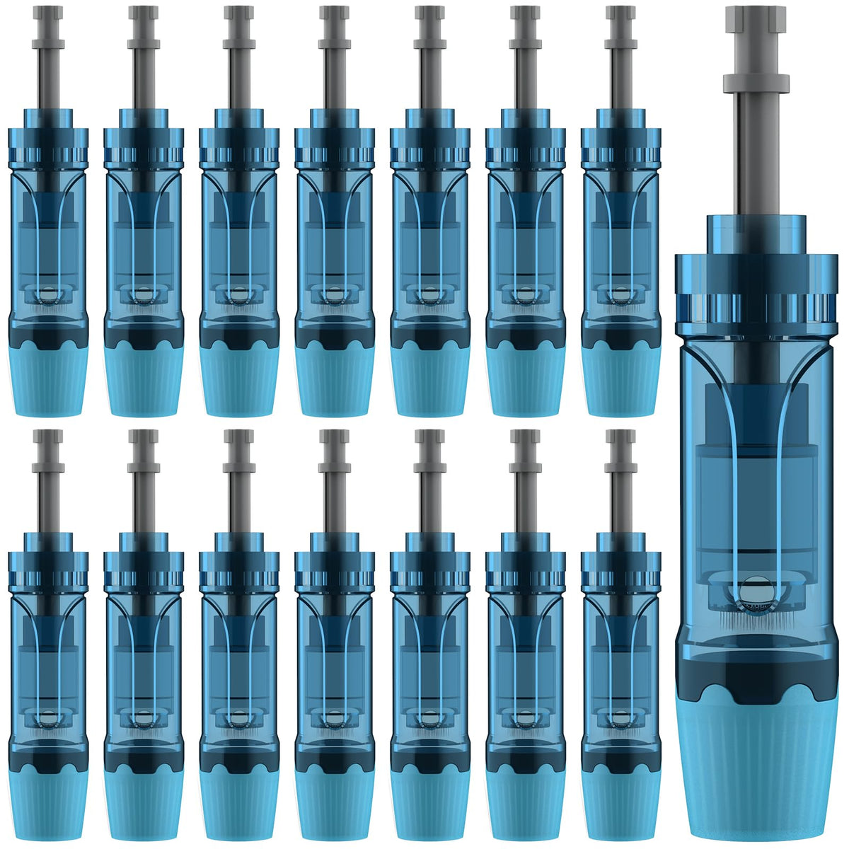 AUSGOOD front packaging showing 15 microneedling cartridges, promotes convenience