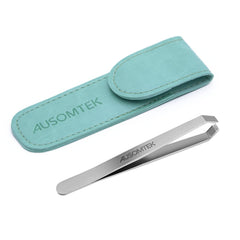 Ausomtek front view of tweezers showing sleek shape and reliable grip benefit