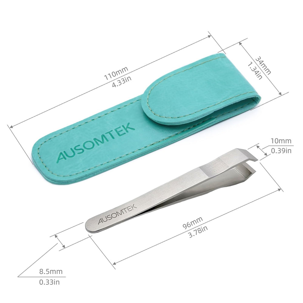 Ausomtek next to ruler scale showing compact size for portability