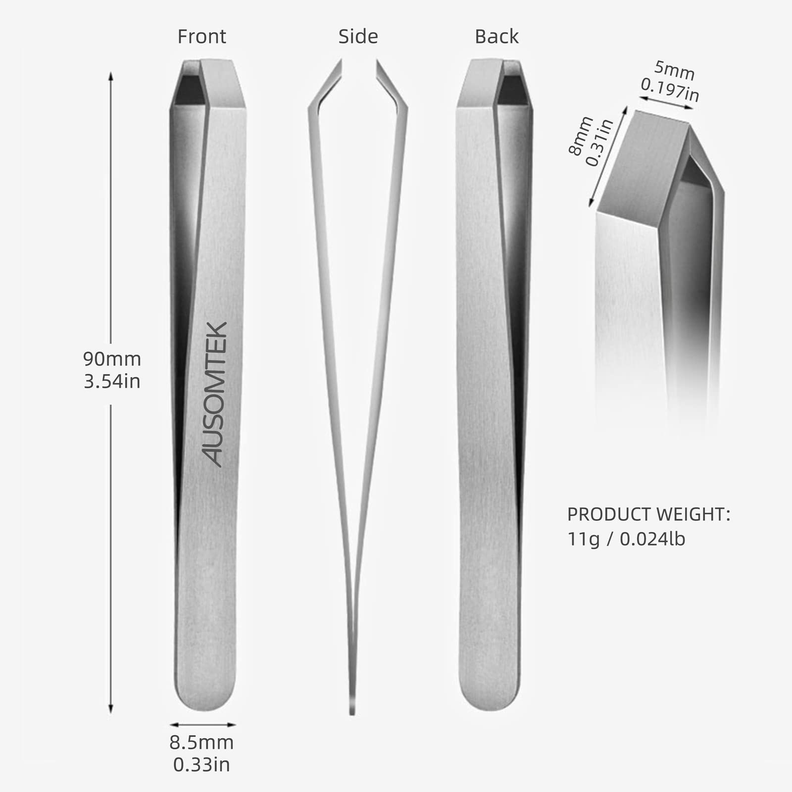 AUSOMTEK scale comparison with coin showing compact size for pocket and travel