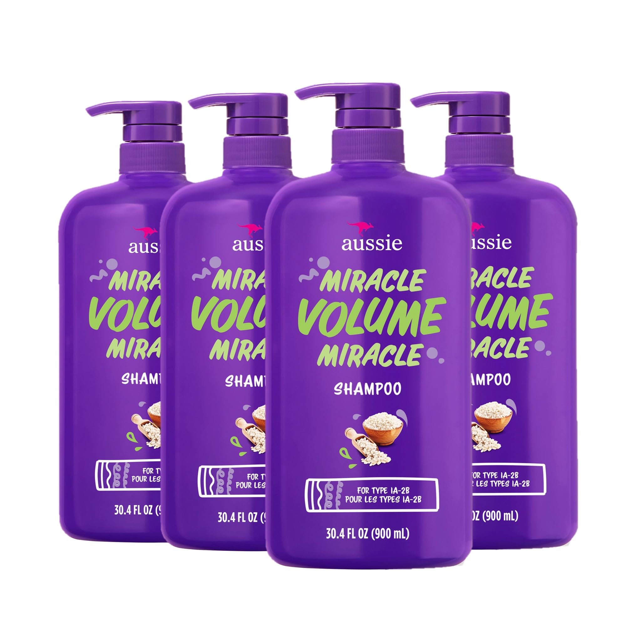 Aussie front packaging showing 30.4 oz bottle and clear product benefits