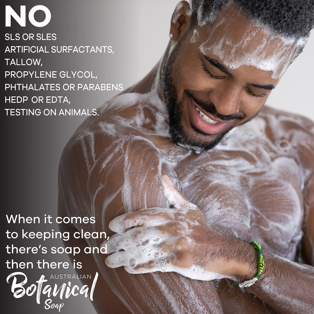 Australian Botanical lather in beard showing conditioning and manageable grooming