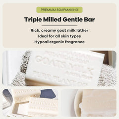 Australian Botanical Soap bar beside coin showing size and 6.6 oz scale for easy expectation