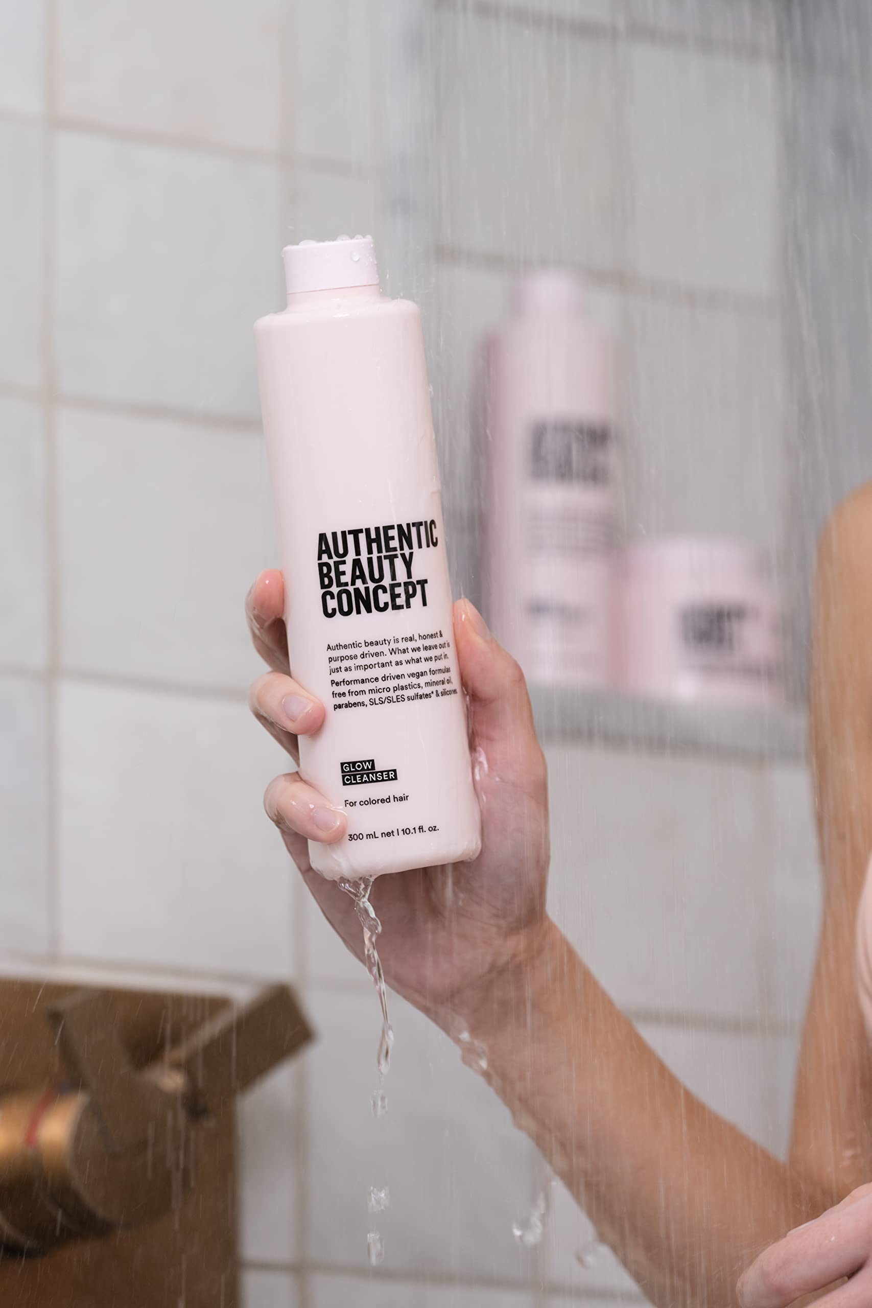 Authentic Beauty Concept back label showing ingredients and vegan certification details
