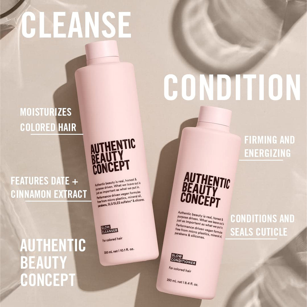 Authentic Beauty Concept pump dispensing cleanser for easy, measured use