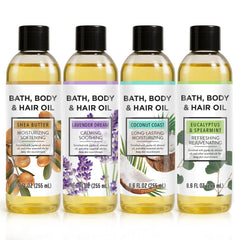Autumn Shower front packaging shown, gift-ready box highlighting four fragrances and convenience
