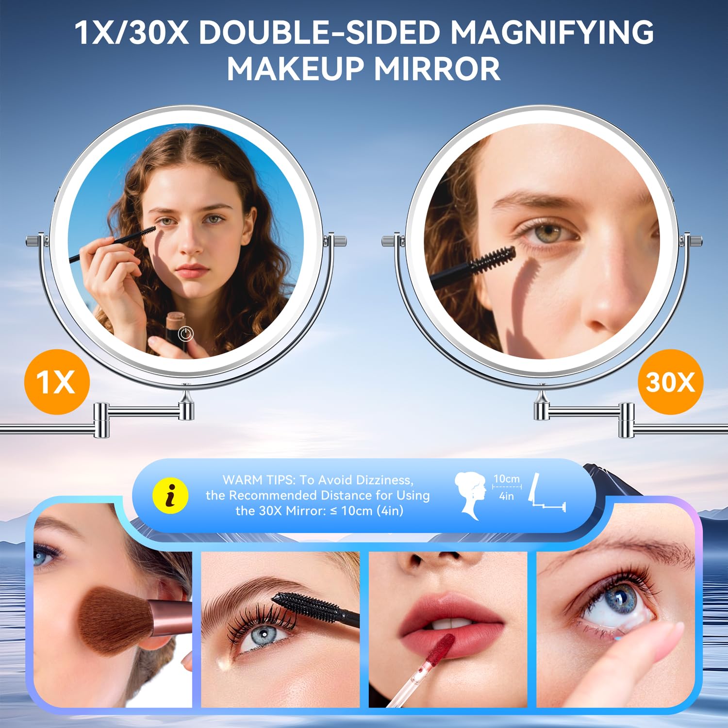 Auxmir close-up 30x magnification showing fine detail for precision grooming