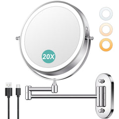Auxmir front view wall mounted mirror showing sleek profile and clear reflection benefit
