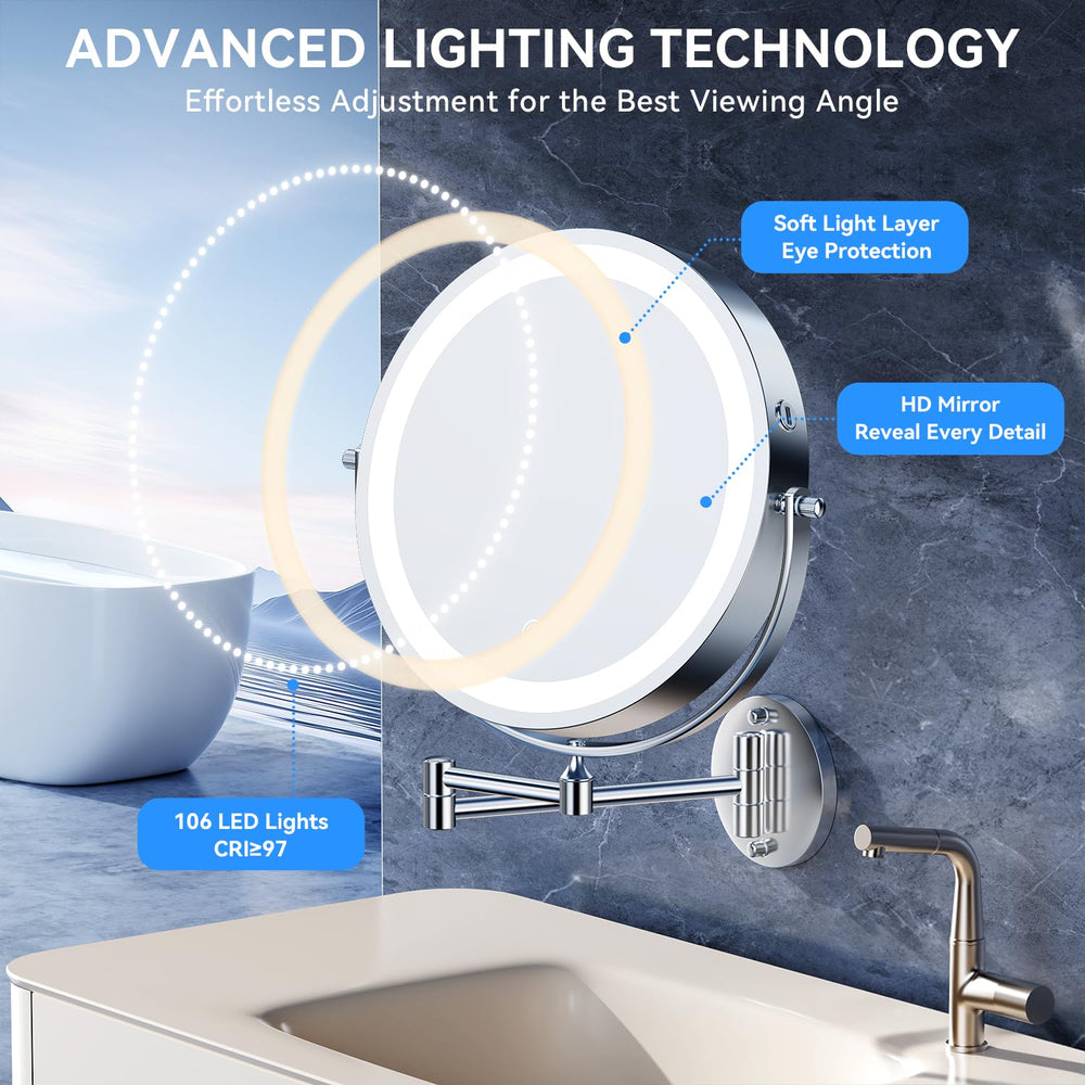 Auxmir being used to apply makeup showing accurate color and clarity benefit