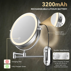 Auxmir LED lighting demo with three color temperatures for accurate makeup