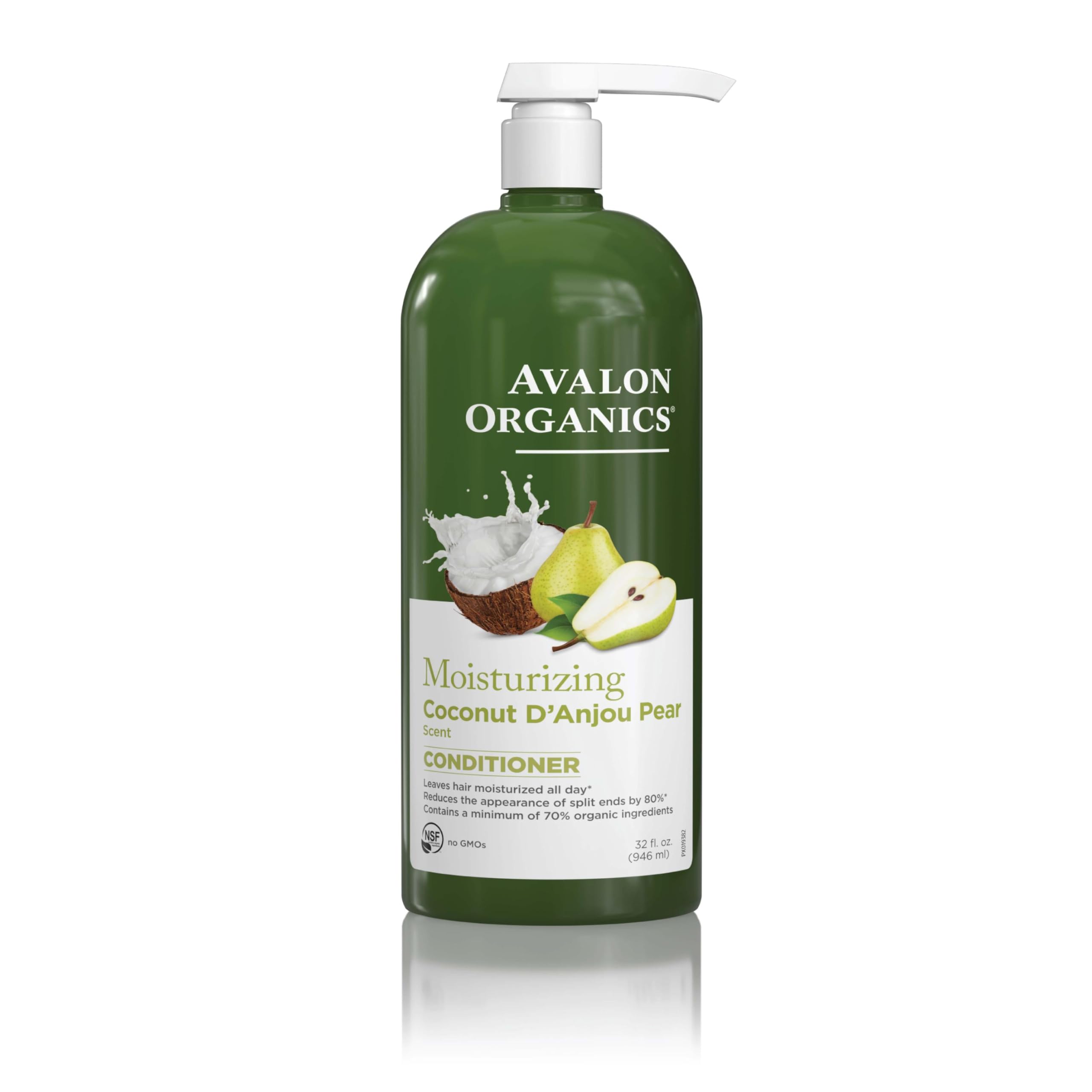 Avalon Organics front bottle shot showing clean coconut pear branding and hydration