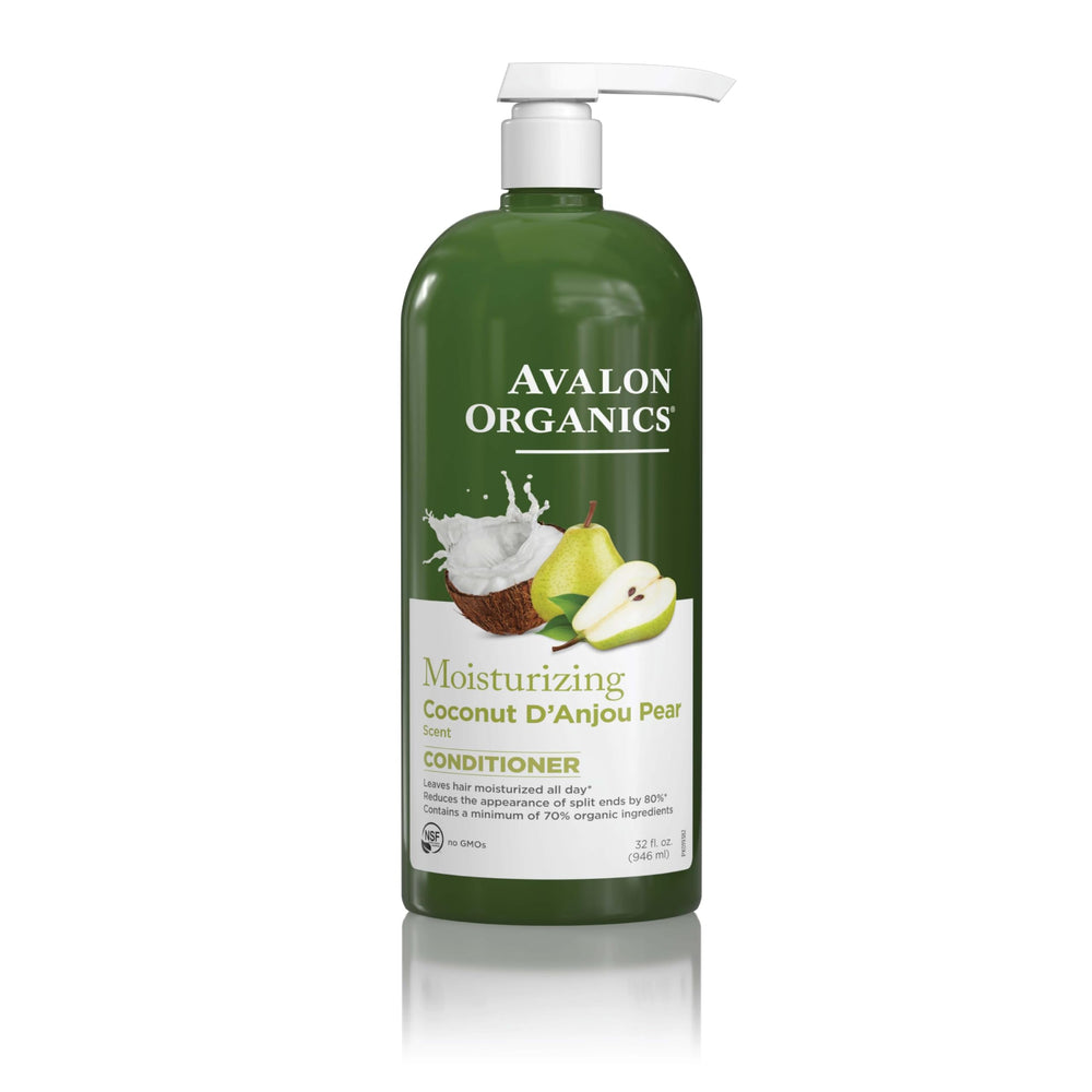 Avalon Organics front bottle shot showing clean coconut pear branding and hydration