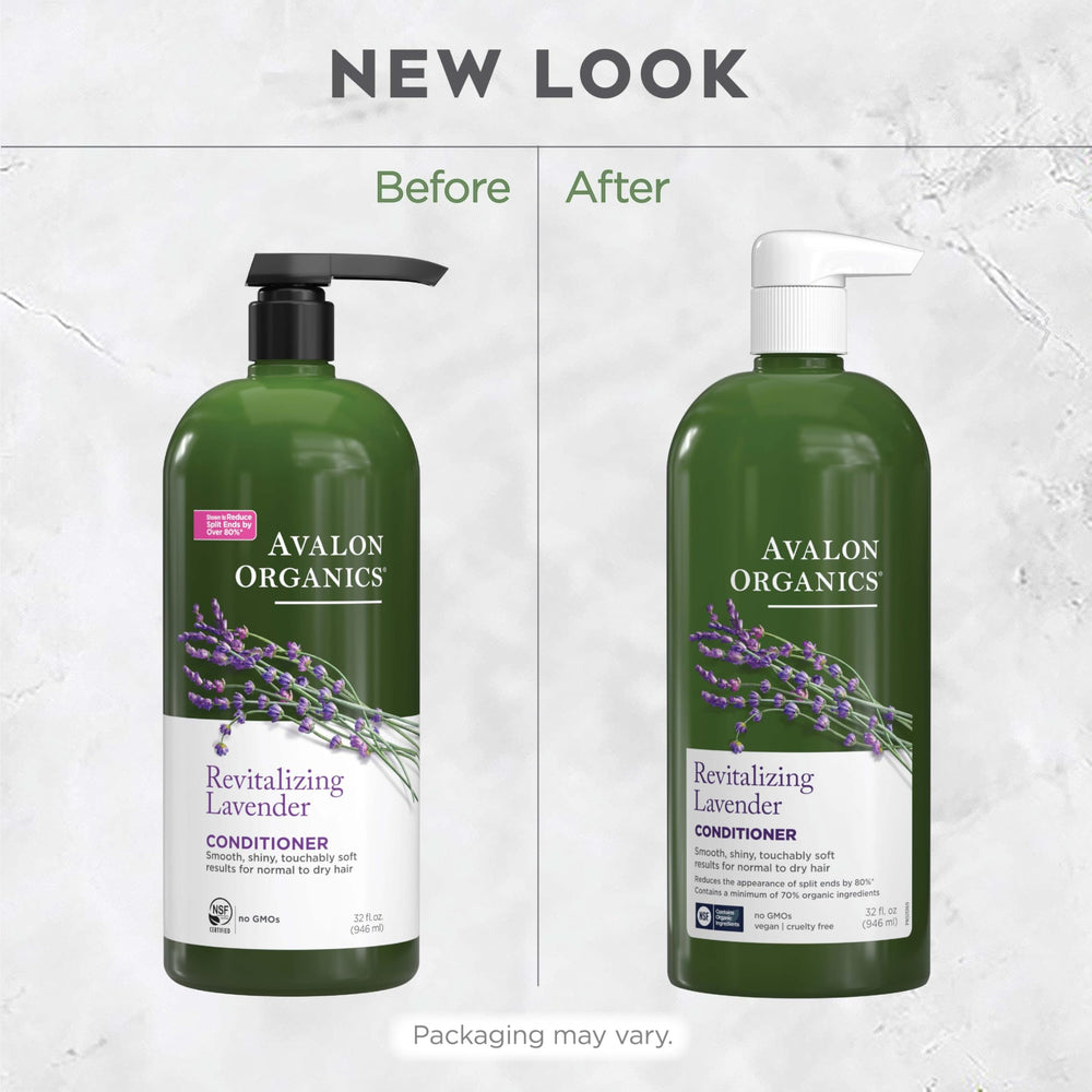 Avalon Organics conditioner styled in bathroom setting for everyday self-care benefit