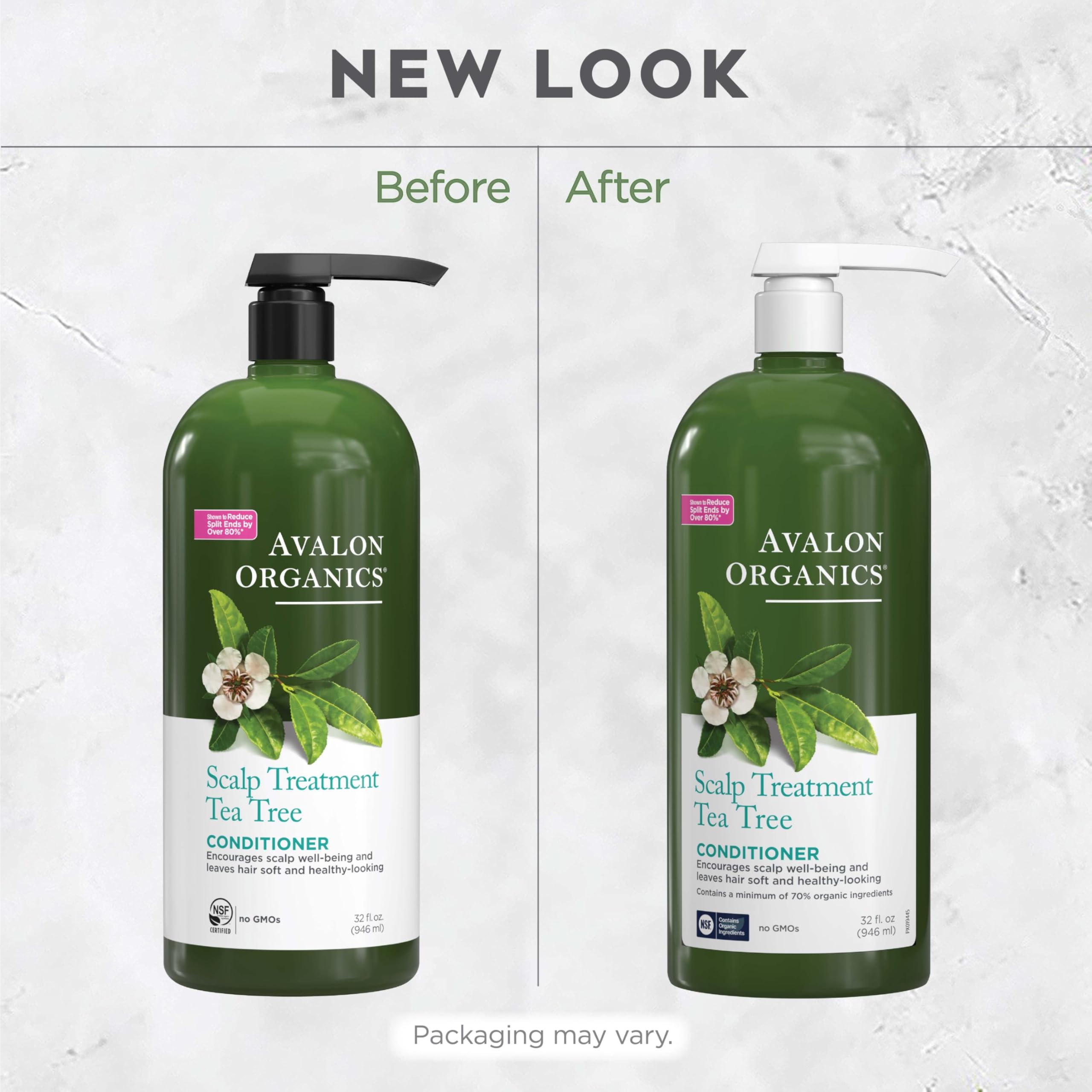Avalon Organics flip-top cap detail illustrating controlled dispensing benefit