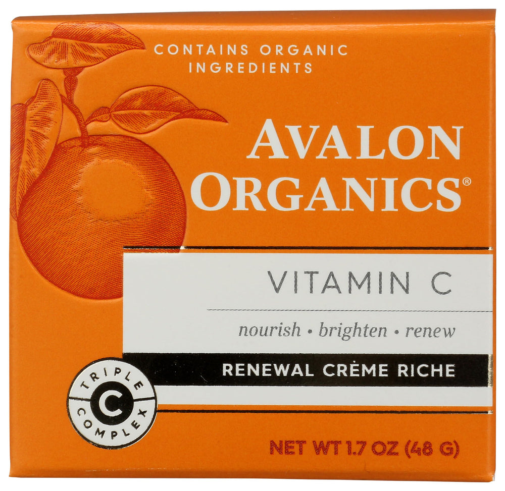 Avalon Organics front jar showing label and vitamin C benefits