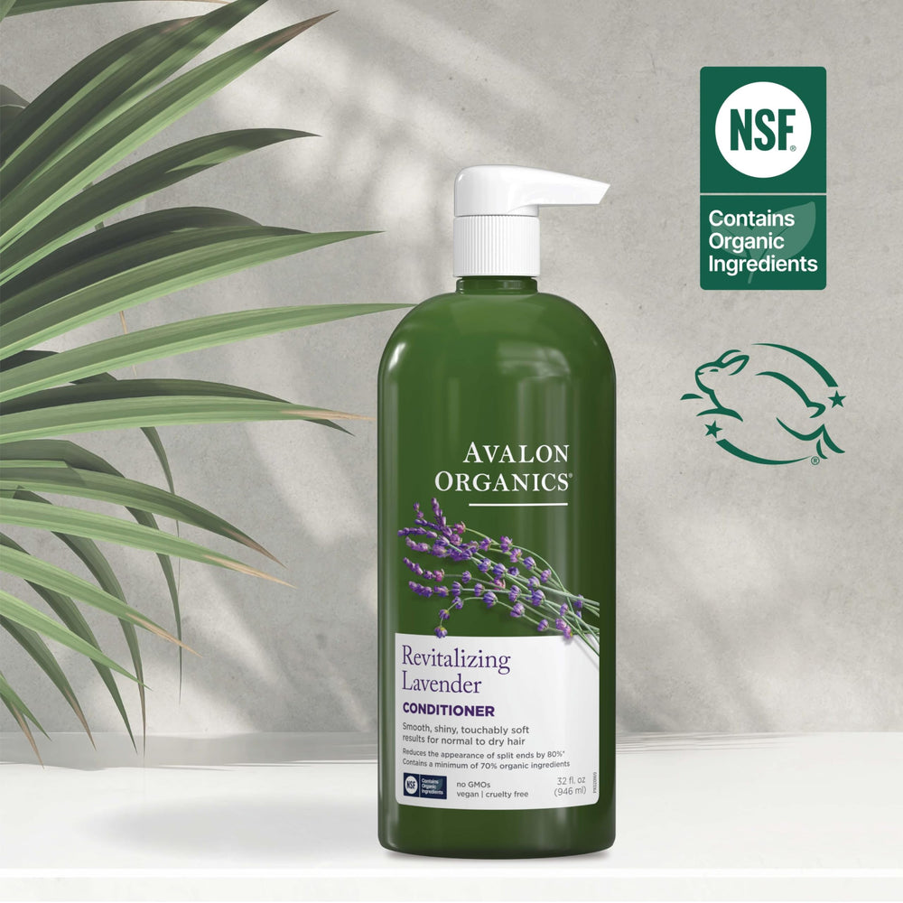 Avalon Organics key botanicals quinoa aloe and lavender for hydration benefit