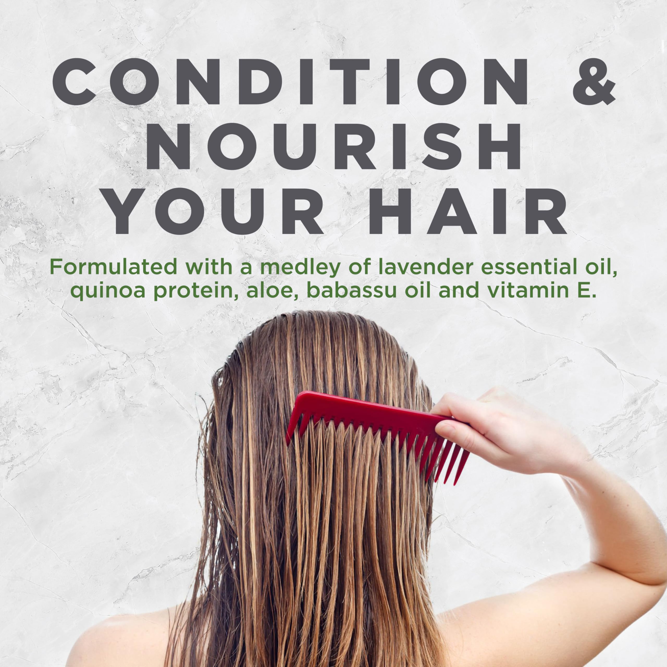 Avalon Organics in-shower use showing improved manageability and softening benefit