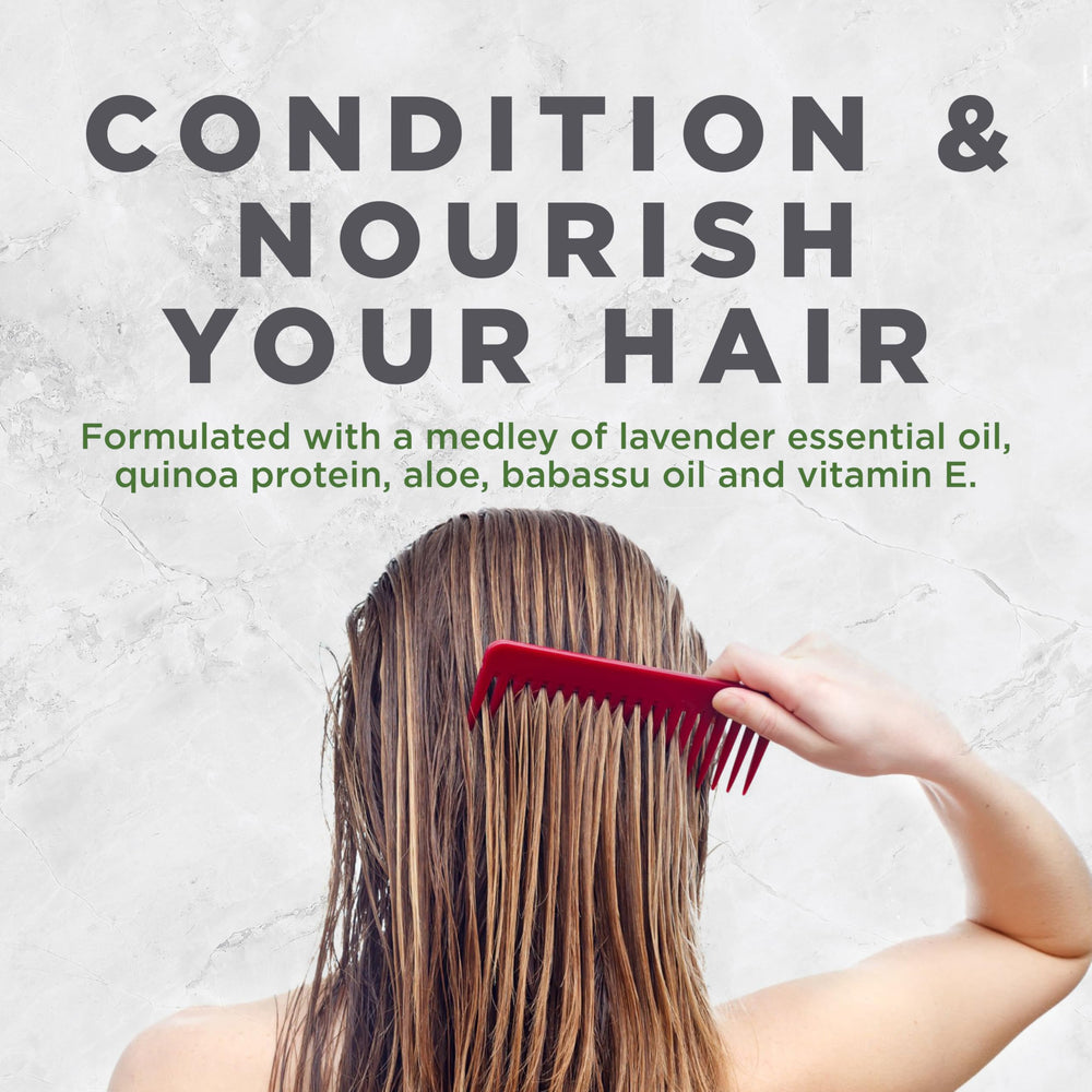 Avalon Organics in-shower use showing improved manageability and softening benefit