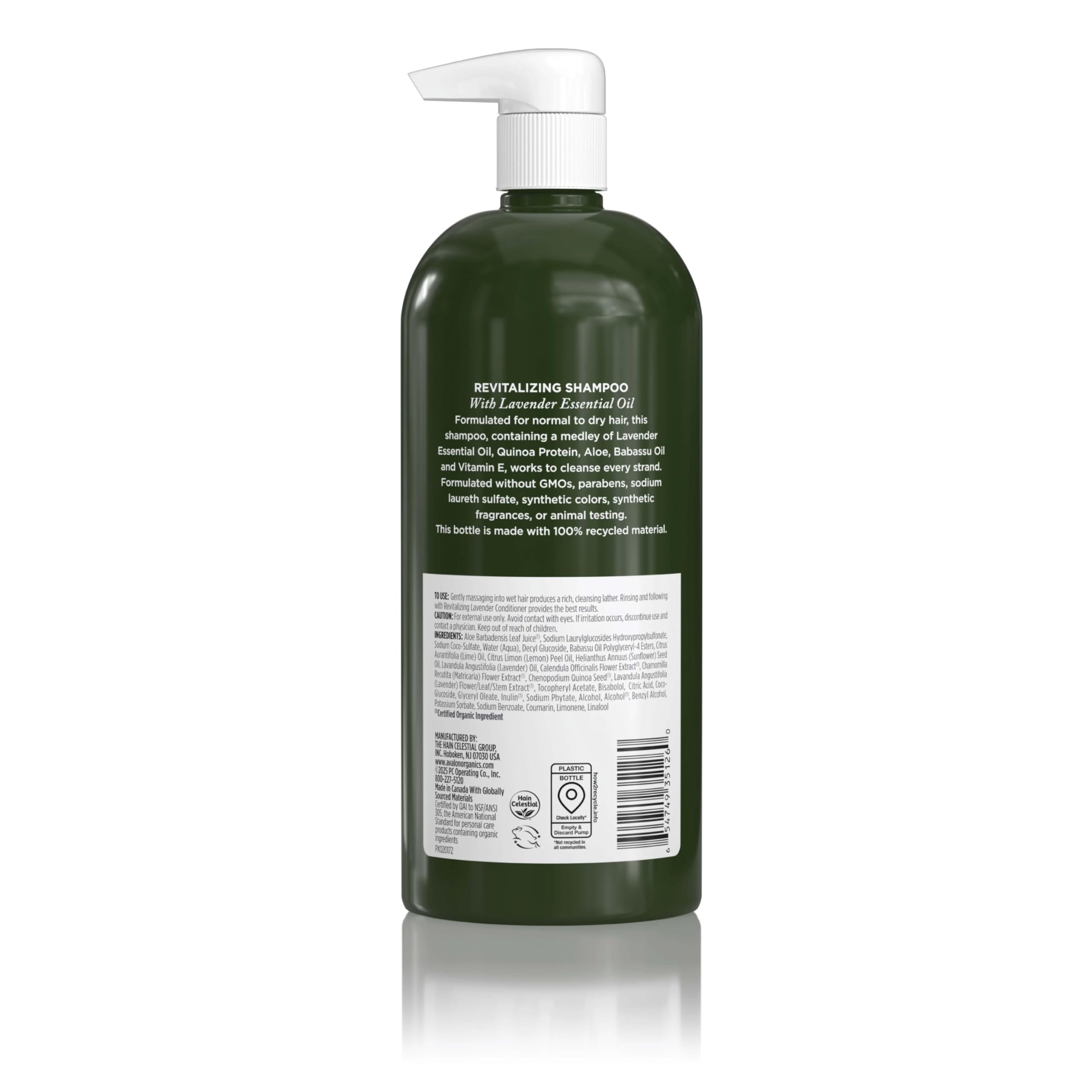 Avalon Organics bottle next to a hand to show 32 oz size and value