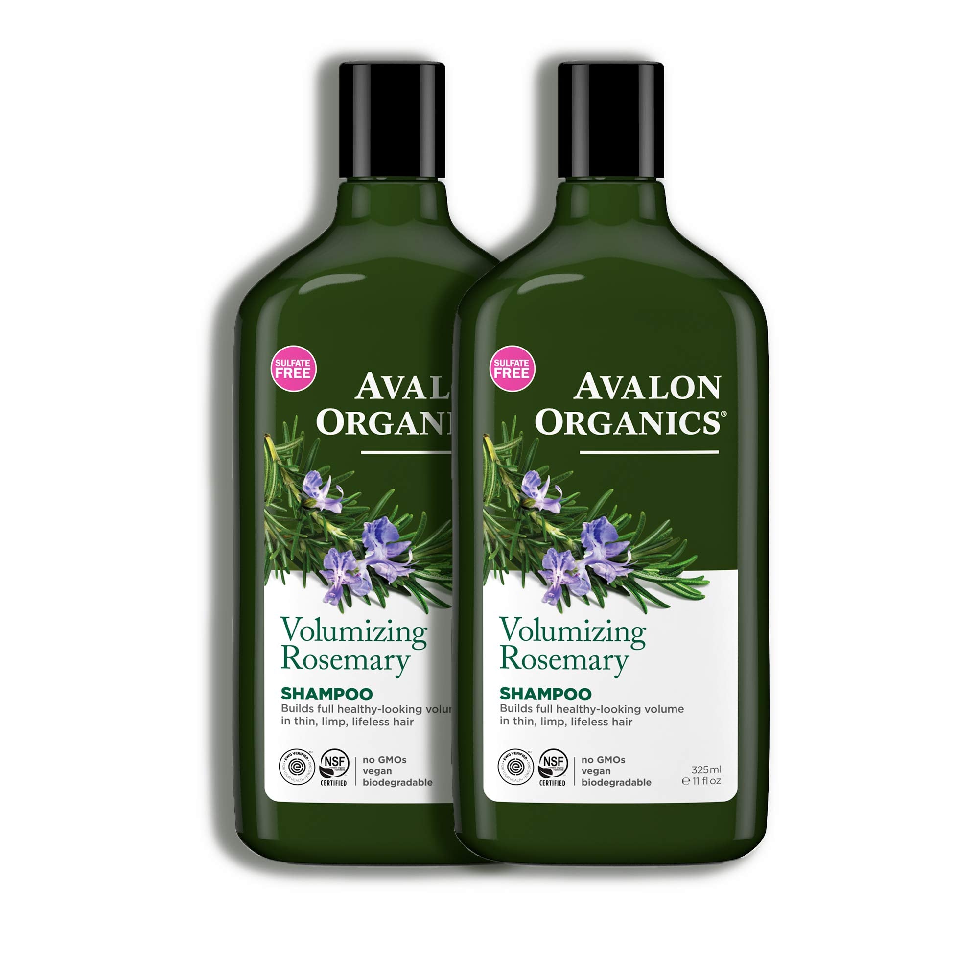 Avalon Organics two-bottle pack scale view for value and supply