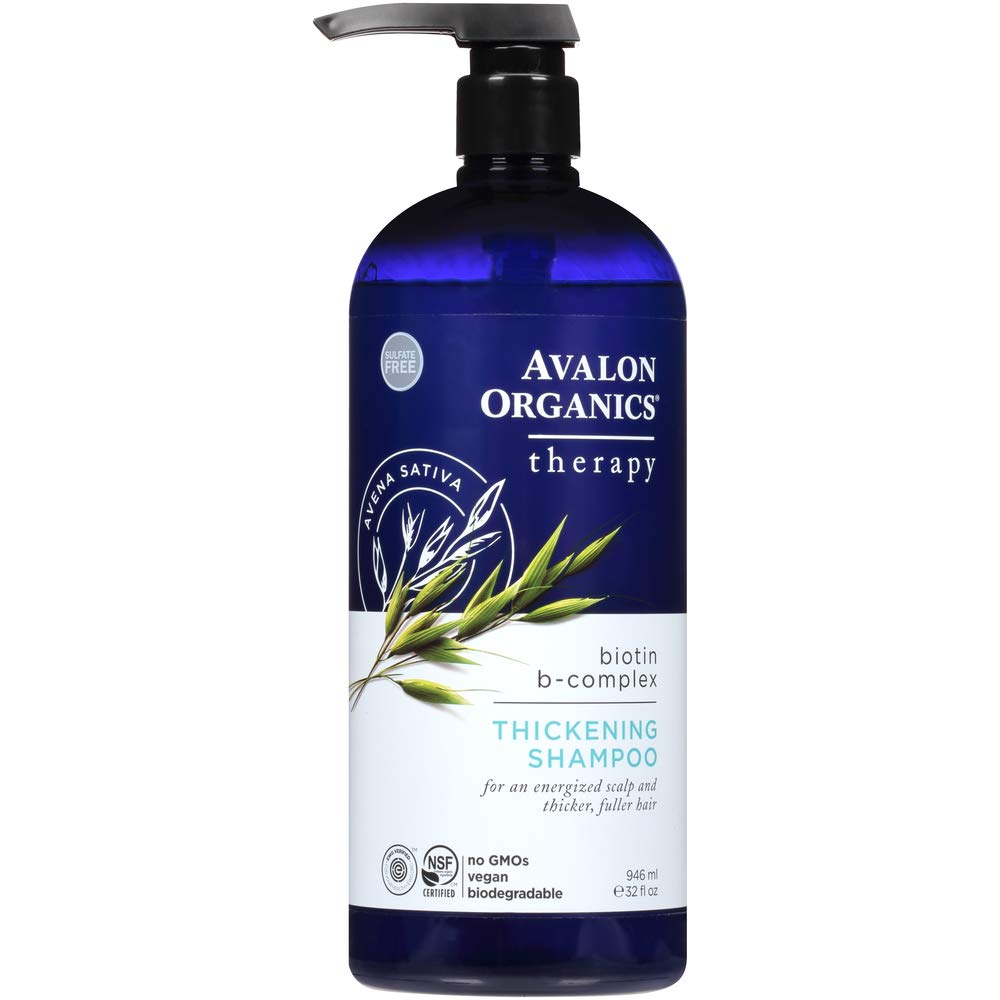 Avalon Organics front label showing product name and benefits