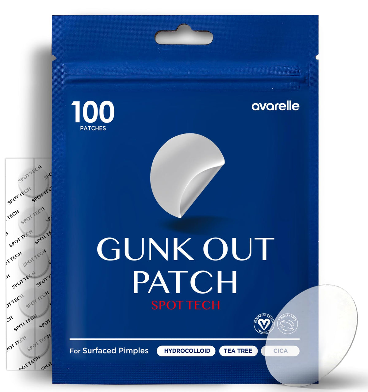 AVARELLE front packaging showing 100-count pouch and convenience