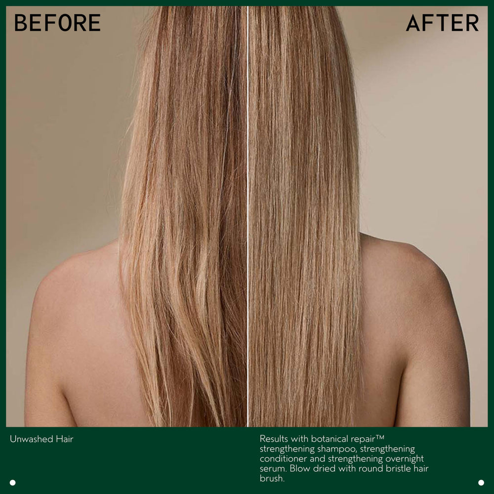 Aveda being applied to hair ends to reduce visible split ends overnight