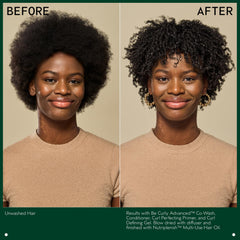 AVEDA applying gel to damp coils for defined, frizz-resistant curls