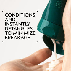 AVEDA pump detail demonstrating easy dispensing and salon-friendly application benefit
