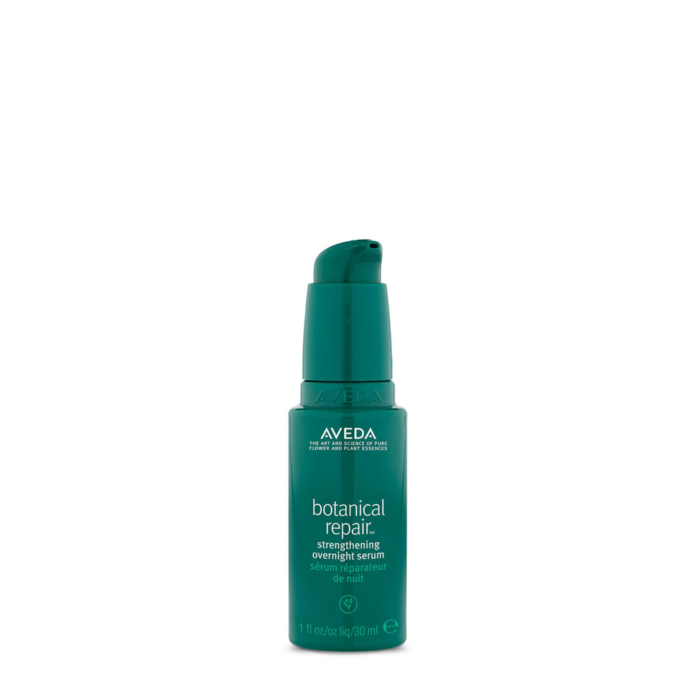 Aveda bottle front view showing product and brand with clear benefits