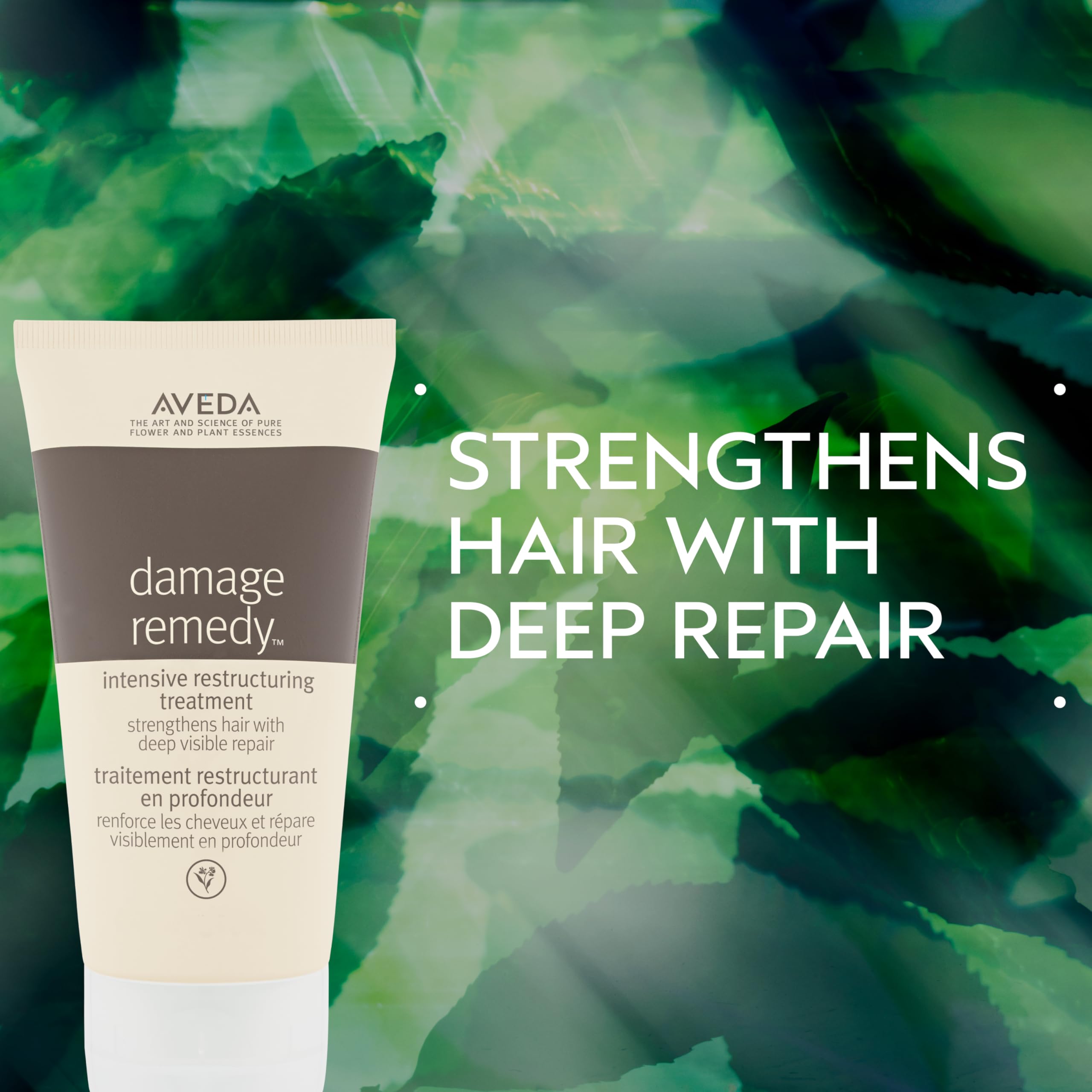 AVEDA cream texture close-up highlighting rich, reparative formula
